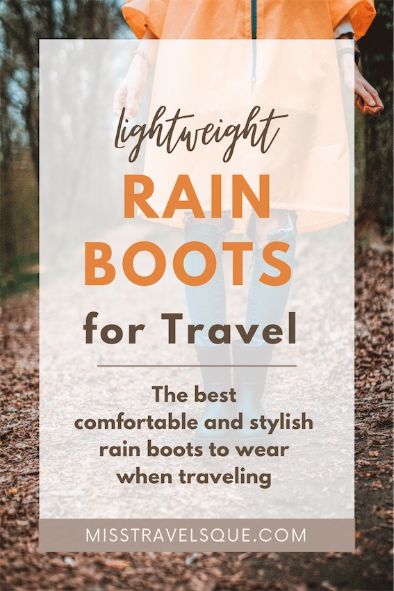 Lightweight rain boots for travel