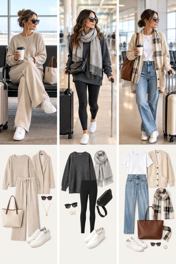long haul flight outfits