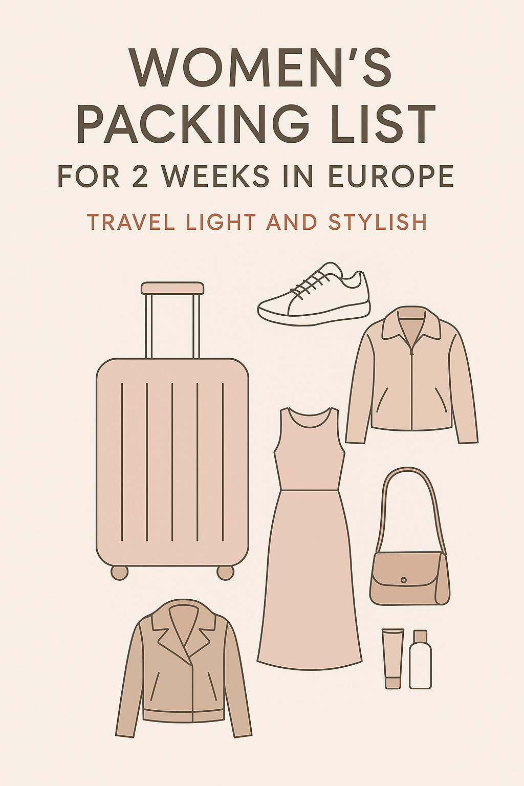 Women's packing list for 2 weeks in Europe