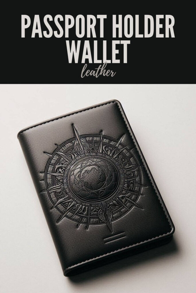 leather passport travel wallet