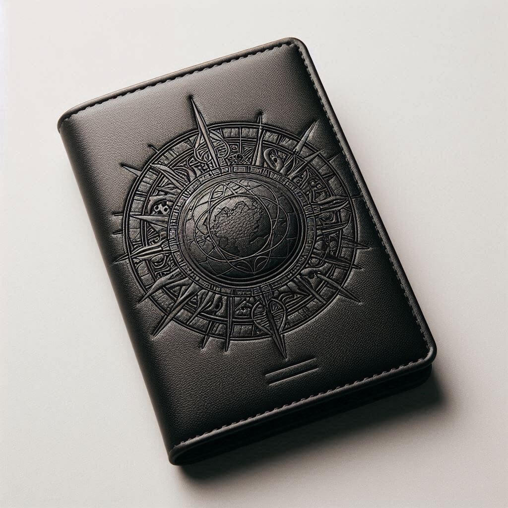 leather passport travel wallet