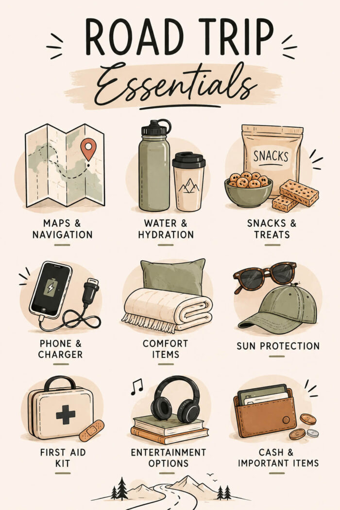 The Ultimate List of Things to Pack for a Long Road Trip - Miss Travelesque