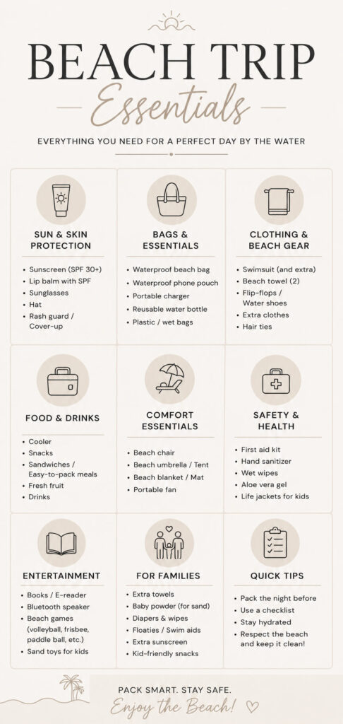 beach trip essentials
