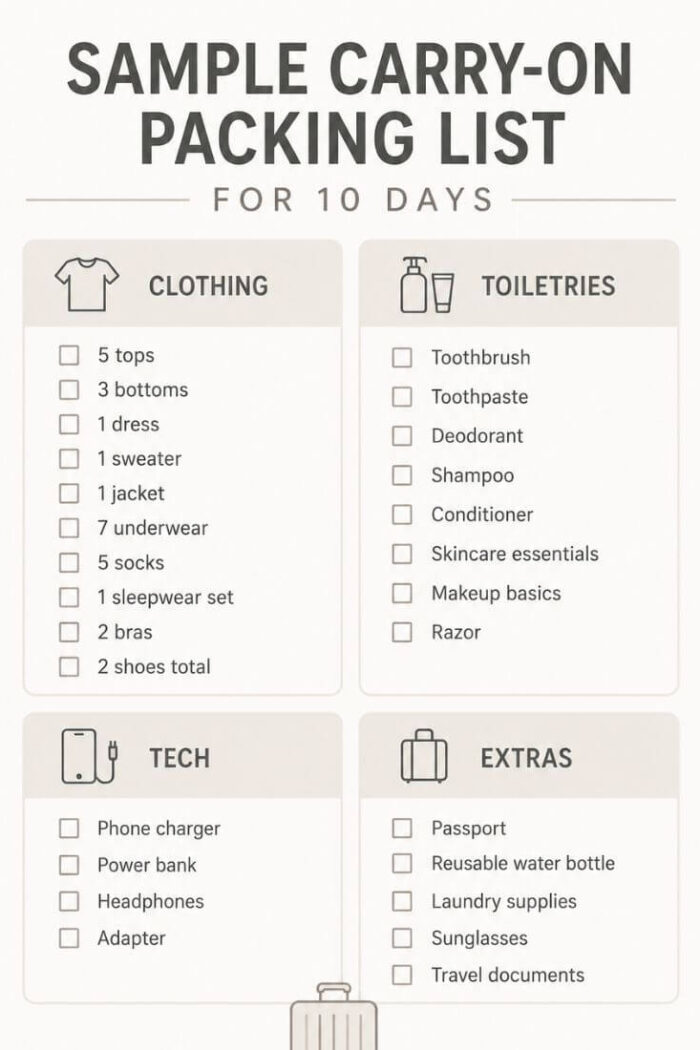 How to Pack a Carry-On for 10 Days Without Losing Your Mind