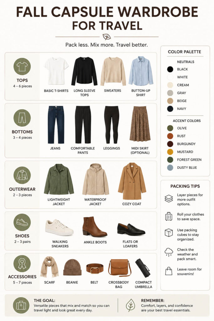fall capsule wardrobe for travel